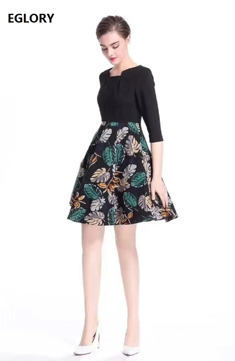 

Высококачественное Брендовое китайское платье 2020, весенне-летние женские вечерние платья миди с цветочной вышивкой и рукавом 3/4, желтое, ви...