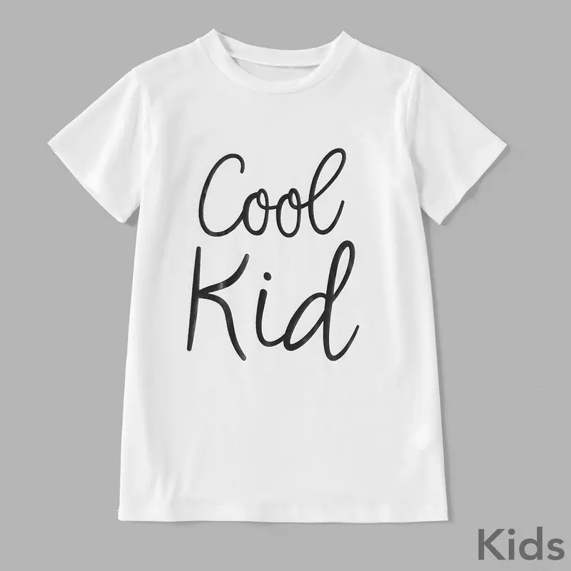 Платья одинаковые Семейные комплекты для мамы и дочки Одежда мальчиков футболка