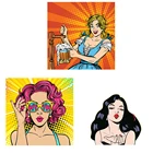 Полная круглая Алмазная картина DIY мультяшная красота 5D стразы комплект для подвешивания картины постер украшение для дома подарок