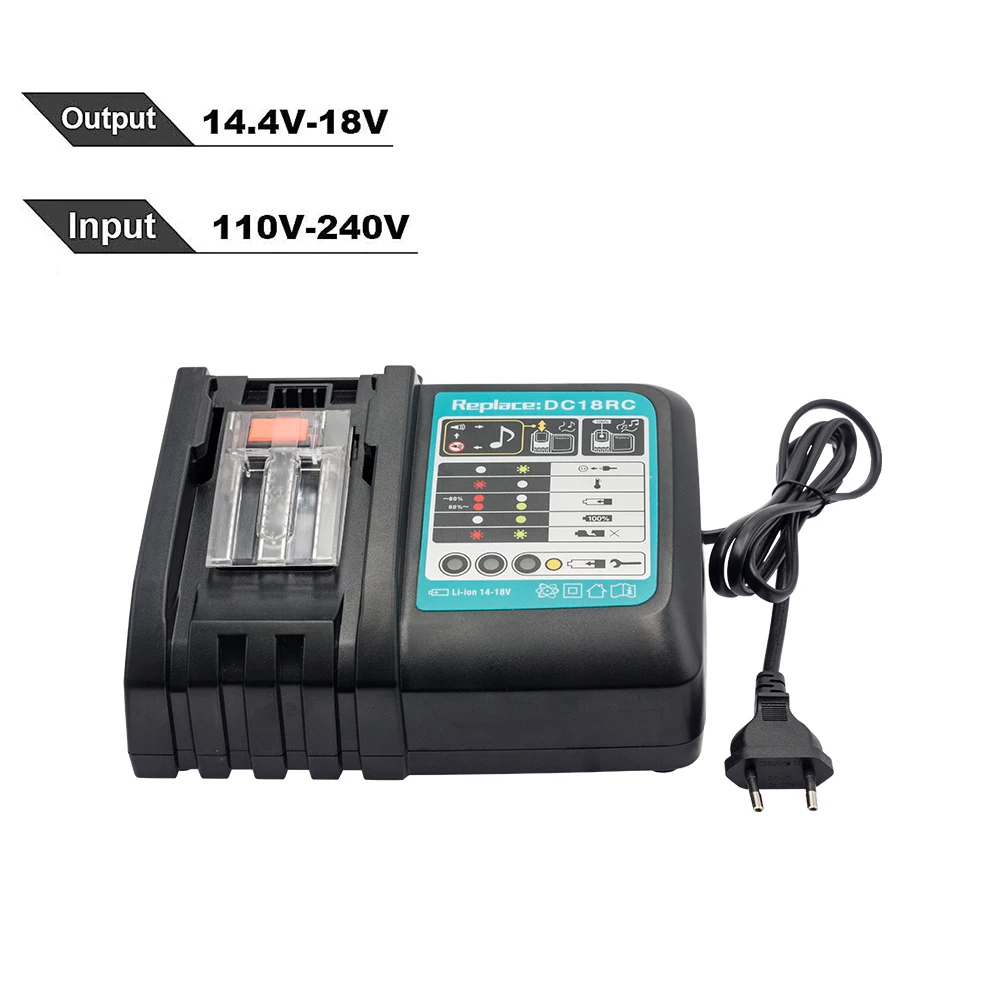 

18V 6000mAh Li-ion Battery Replaces Makita Original BL1840 BL1850B BL1830B BL1860B BL1815 BL1845 BL1820 Battery with Charger