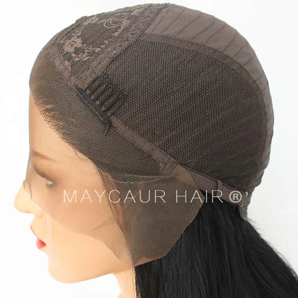 Maycaur короткий Боб синтетические кружевные передние парики естественные волосы