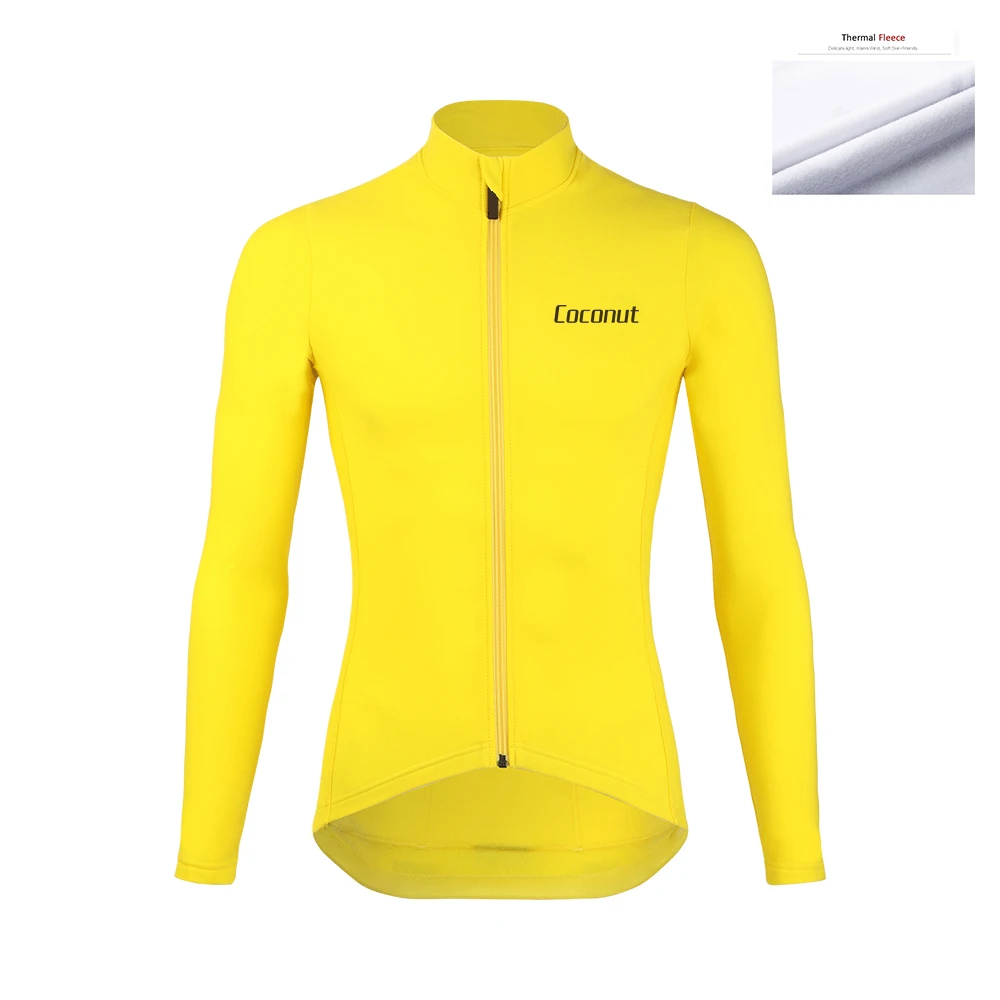 

Cycling Jersey Thermal Fleece Coconut Winter Men Warm Long Sleeve Comfortable Ropa Ciclismo Maillot Bicycle Bike Sportswear Tops