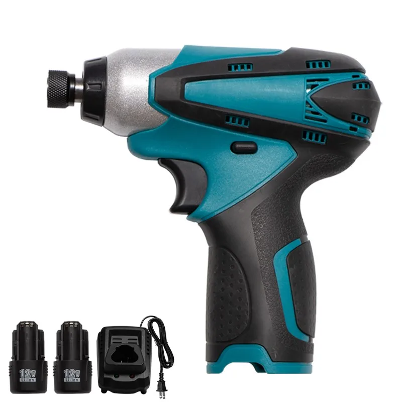 Ударная электрическая отвертка беспроводной мини шуруповерт 110 Н · м с литий