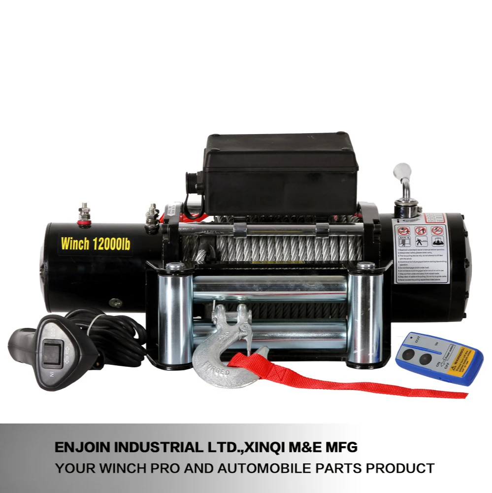 

Winch 12V 12000LB Electric Winch Heavy Duty ATV Trailer High Strength Steel Cable Remote Control Set Electric Winch