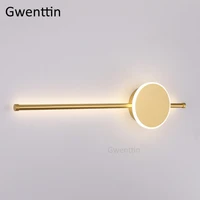 modern strip light led wall lamp bedroom bedside lamps nordic wall lights gold mirror light for bathroom home art deco luminaire