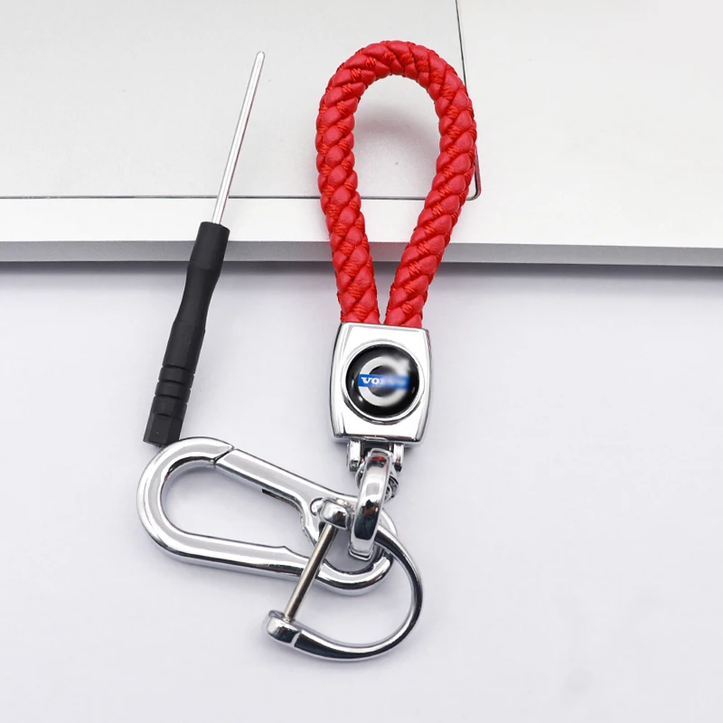 

Car accessories hand-woven rope car keychain pendant creative key ring suitable for Volvo- XC90 C70 V50 V60 V70 V90 S60 Estate