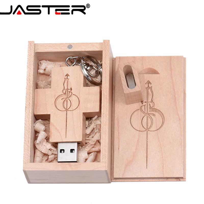 JASTER хит продаж креативный usb накопитель в виде деревянного Креста 2 0 флеш 4 ГБ 8 16 32
