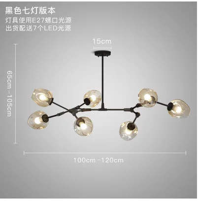 

nordic led glass ball lustre pendente deco maison hanging lamp kitchen dining bar commercial lighting living room
