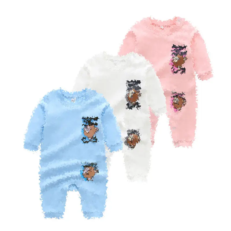 

Brand New Newborn Baby Girls Clothes Infant Baby Short Sleeve Clothing Summer Baby Boys Cartoon Bear Romper Outfit