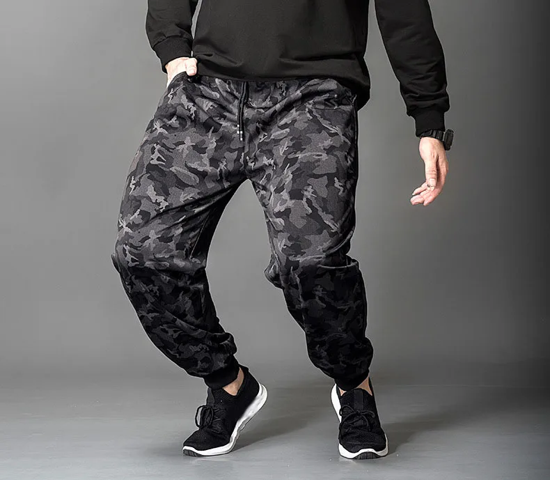 

Men's casual thick pants Camouflage sportwear fleece Large size big 5XL 7XL 140KG fashion stretch pants autumn pencil Pants cool