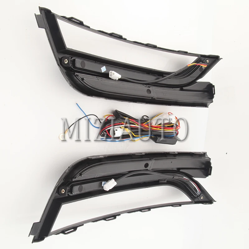 MIZIAUTO LED DRL Daytime Running Light With Blue Turn Signal Lamp for Volkswagen Passat B7 2012 2013 2014 2015 | Автомобили и