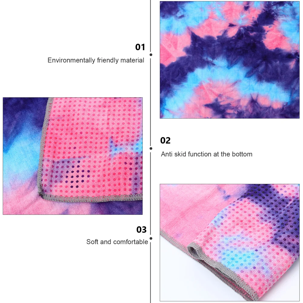 

1Set Thick Exercise Yoga Towel Simple Cushion Cover Workout Mat Cover Purple