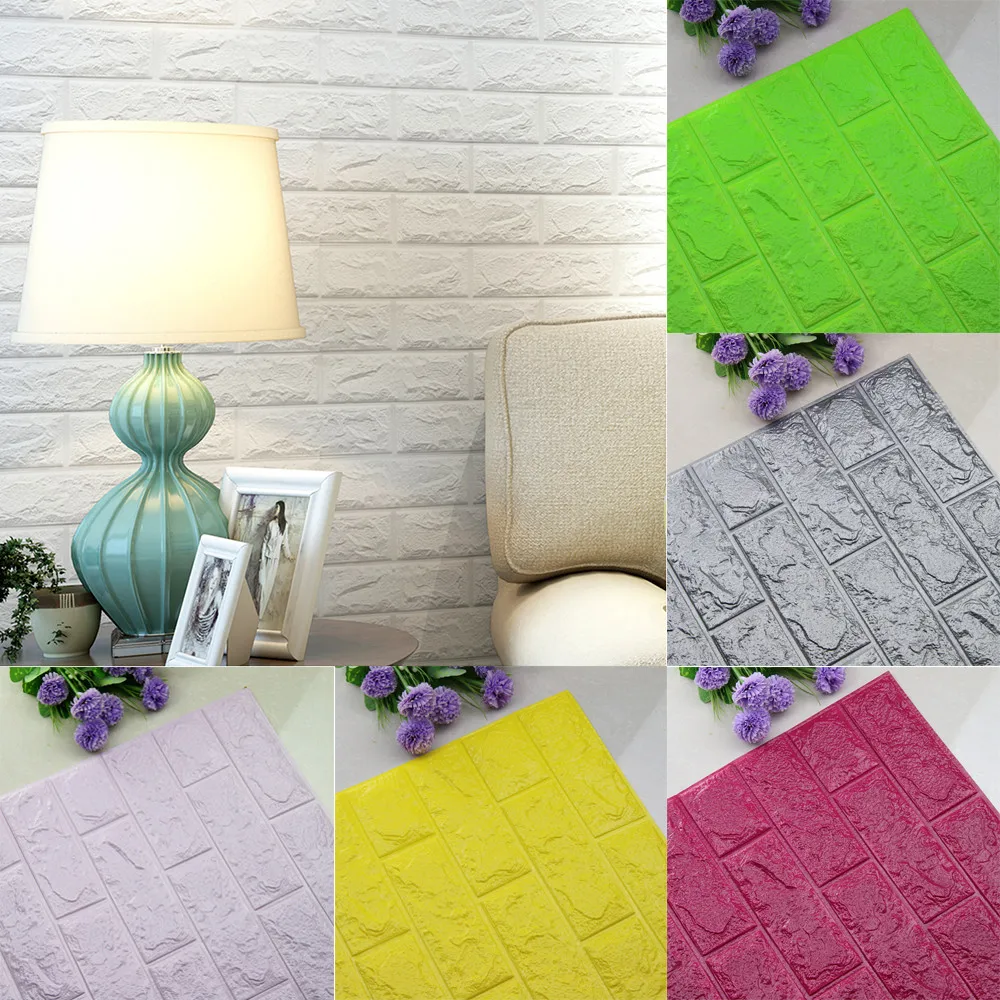 DIY 3D Кирпич ПЭ пены обои самоклеящиеся панели комнаты наклейка каменное