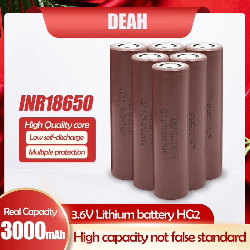 HG2 18650 3000 мАч перезаряжаемая батарея 20A разряд 3 6 В литиевая INR18650 для фонарика Power