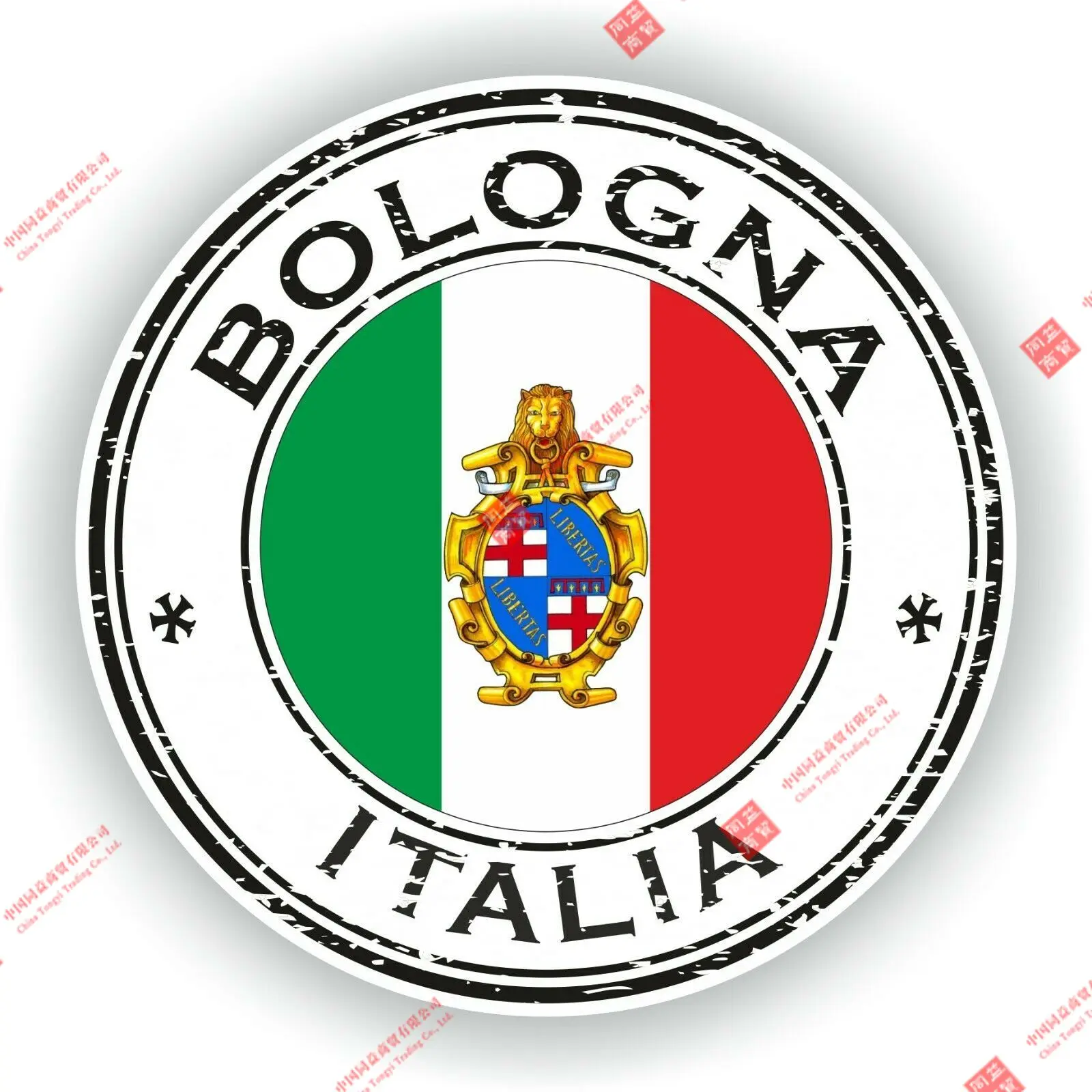 

Interesting Car Stickers Bologna Italy Stamp Seal Seal Car Styling PVC Vinyl Motorcycl Accessories