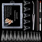 120 шт., формы для быстрого наращивания ногтей с двусторонней щеткой и шлифовальным блоком