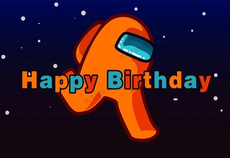 

Child Game Among Us Photography Backgrounds Custom Vinyl Photo Shoot Baby Birthday Party Photocall Backdrops For Photo Studio