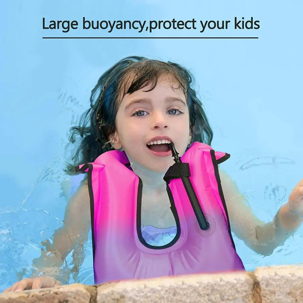 

Children'S Inflatable Life Jacket Diving Snorkeling Buoyancy Vest Swimming Bag Floating Lifesaving Bracelet Wading Outdoor