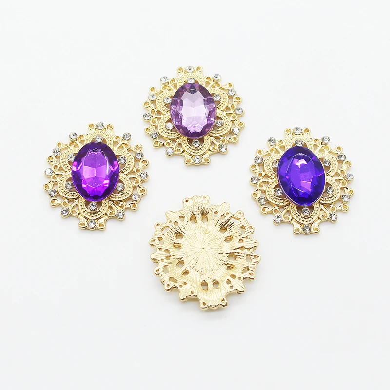 Новые украшения аксессуары пряжки 10 шт Позолоченные Стразы Декоративные