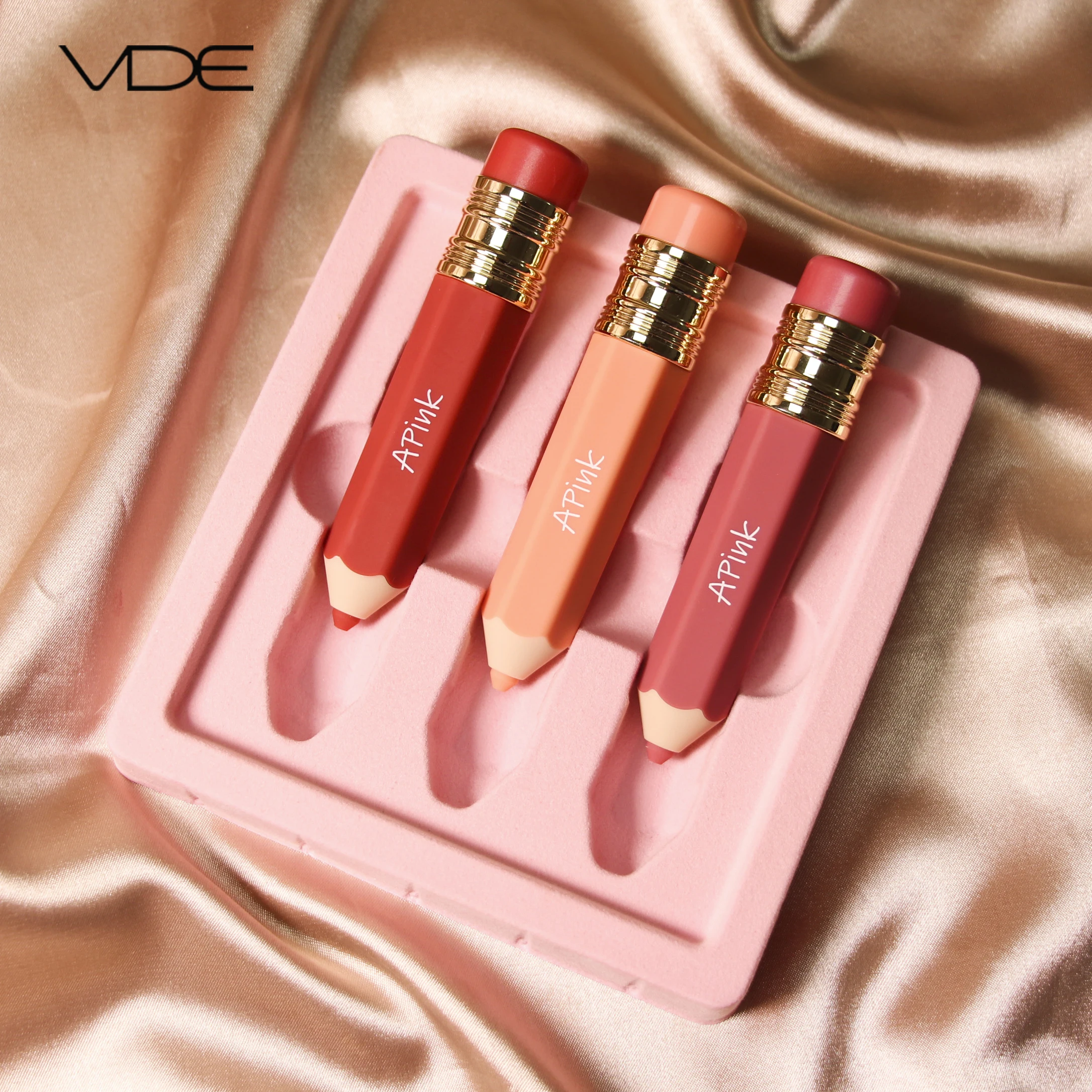 Новинка 3 цвета матовая увлажняющая бархатная губная помада набор водостойкая