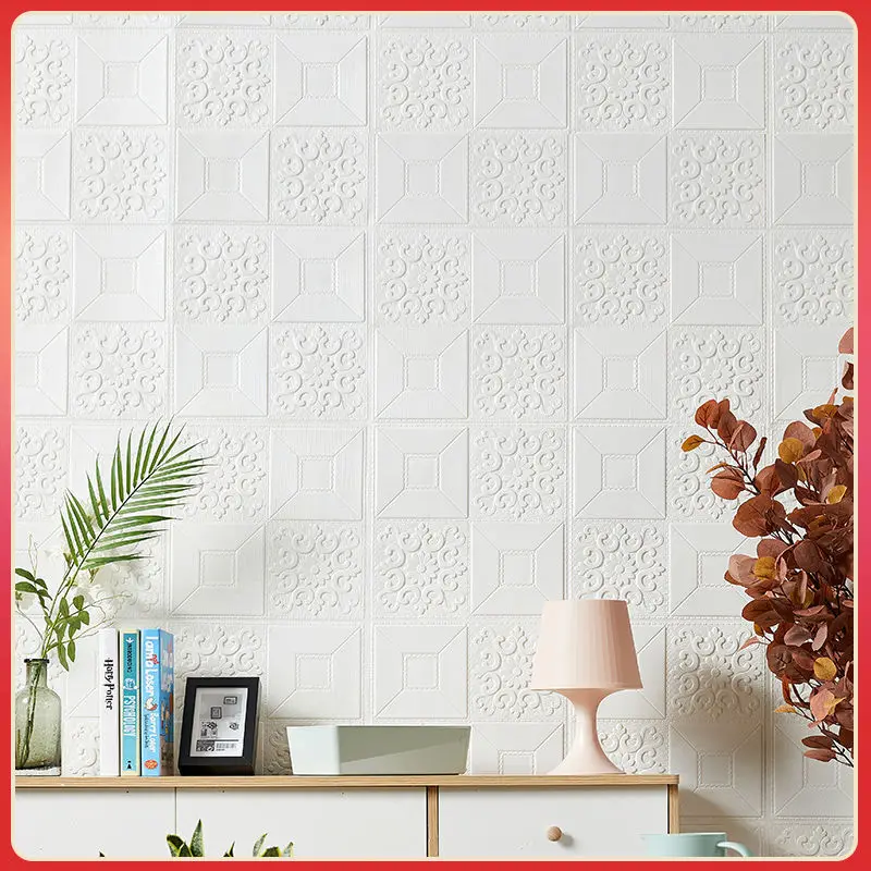 

70CM X 500CM 3D wall stickers pattern Wallpaper Brick,Home Decor Self adhesive Wall Paper Roll For Living Room TV Background