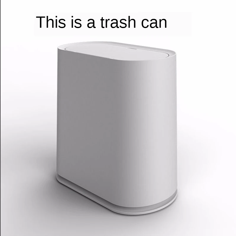 1 шт. однотонная и простая мусорная корзина с крышкой|Мусорные баки| |