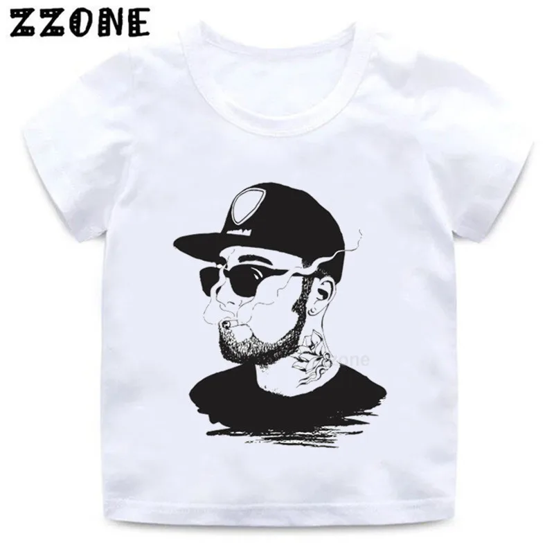 Футболка в стиле хип-хоп с принтом рэпера Mac Miller для мальчиков и девочек детская