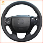 Чехол на руль автомобиля MEWANT из черной натуральной кожи для Honda Accord 9 Odyssey Crosstour 2013-2016 Pilot 2017 2018, аксессуары