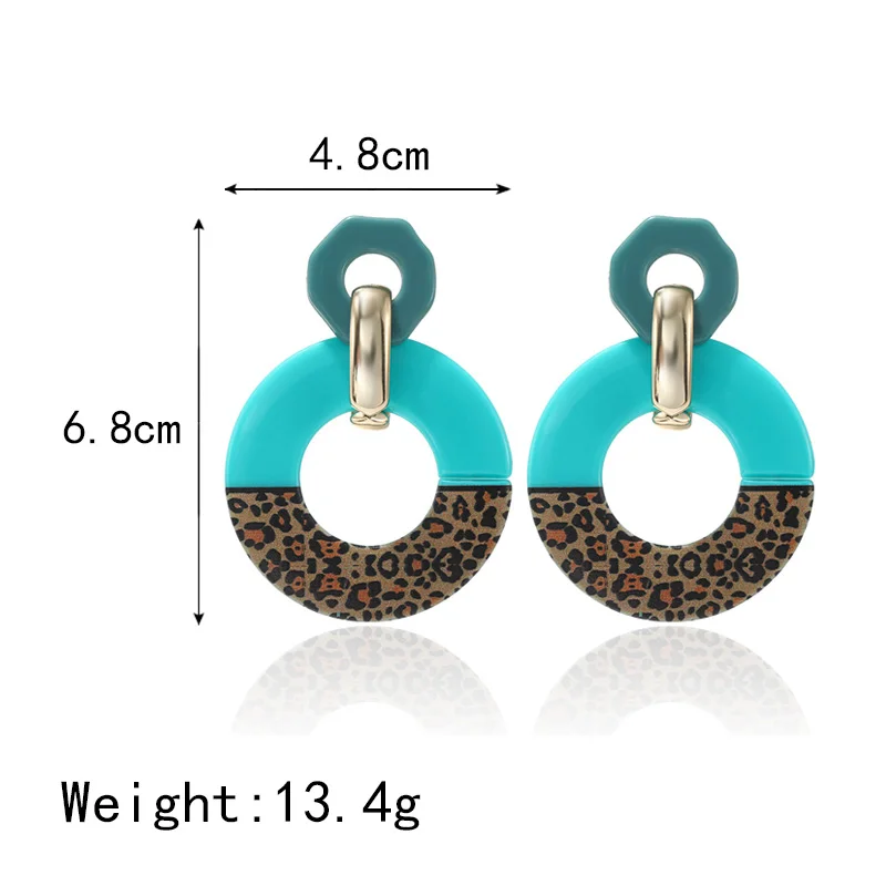 Новые богемные акриловые серьги для женщин 2020 эффектные круглые цветные