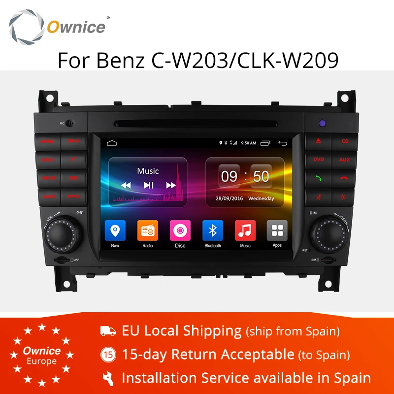 Автомобильный DVD плеер с GPS 4G SIM LTE Восьмиядерный процессор 2 DIN Android 6 0 для Mercedes W203 w222