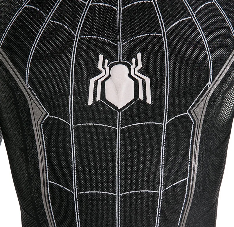 Черный костюм Человека паука черный битва одежда для ролевых игр|Украшения