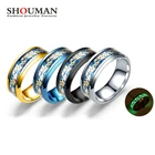 Кольца SHOUMAN в стиле панк для мужчин и женщин, классные обручальные кольца из нержавеющей стали с золотым Драконом, с индивидуальной гравировкой имени, очаровательные подарки