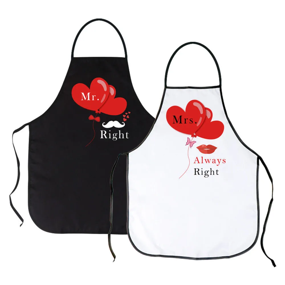 Mr. И миссис Черный и белый фартуки комплекты кухонной мебели свадебные туфли