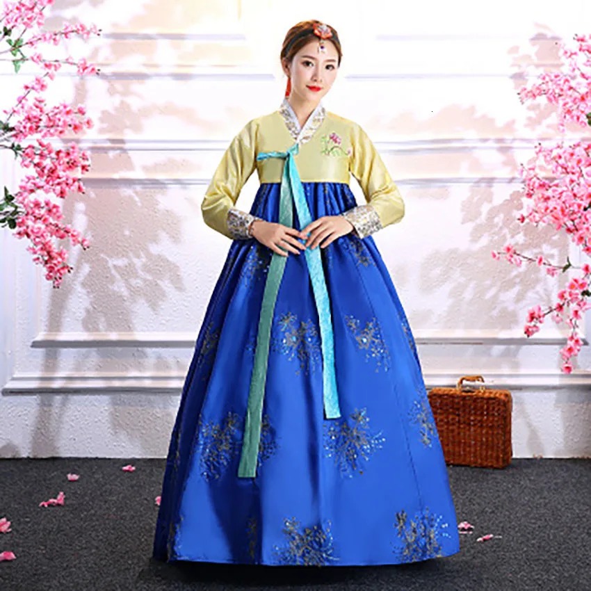 Традиционное винтажное платье Hanbok в Корейском стиле Retuo для женщин вечернее