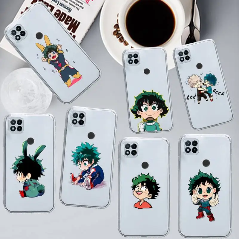 

My hero academia Izuku Midoriya Phone Case Transparent for Xiaomi redmi note x f poco 10 11 9 7 8 3 i t s pro cover shell coque