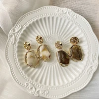 yangliujia metal resin pendant earrings fashion sweet vintage earrings ms jewelry beach earrings birthday gift accessories