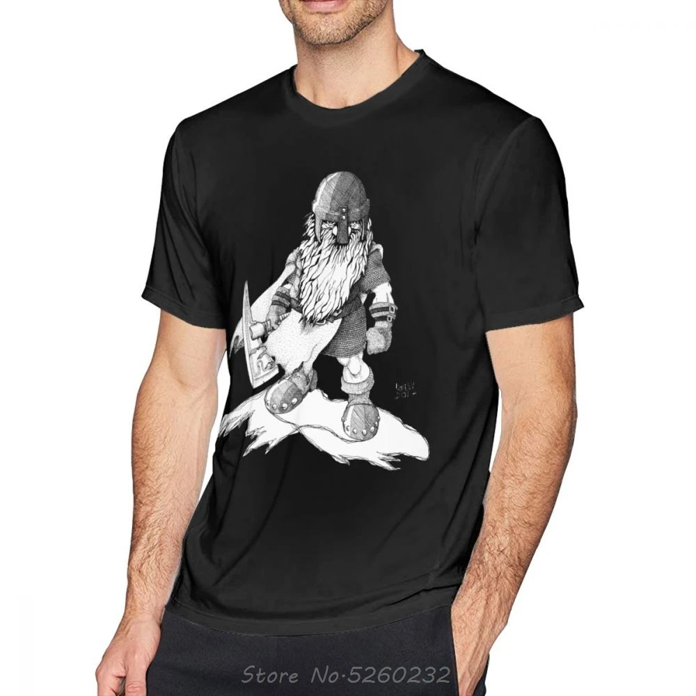 Гимли футболка гномов воин 2001 хлопок для мальчиков с принтом повседневный