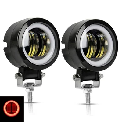 2pcs Round R Yait 20 Вт 3 дюйма водонепроницаемый IP67 Halo кольцевой рабочий светильник светодиодный светильник бар точечный луч для работы вождения внедорожная лодка автомобиль тягач - Цвет: 2pcs Round R