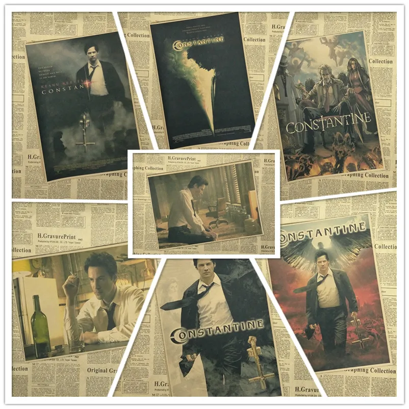 Константин постер фильма комплект крафт Бумага кафе бар ретро плакат