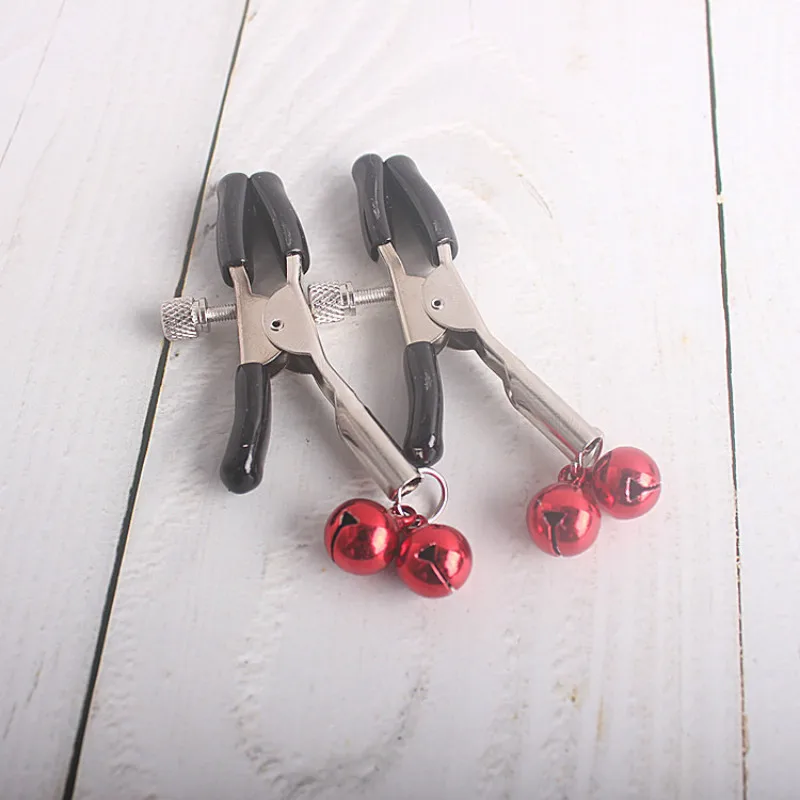 Новые зажимы для сосков с колокольчиками пара БДСМ бондаж - Цена: 1 145,64 руб.