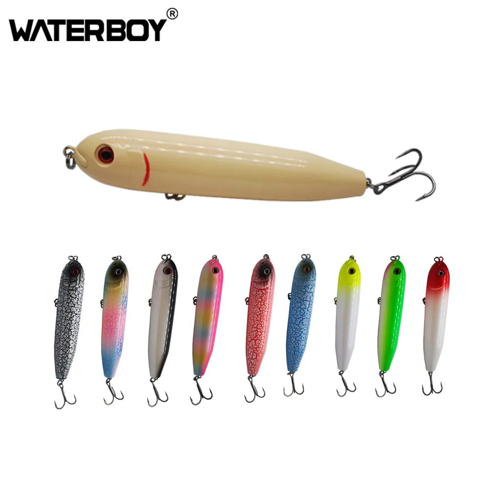 WATERBOY Floating Fishing Pencil Lure 10cm 20g Artificial Hard Bait Long Casting Stickbait Topwater Fishing Wobblers