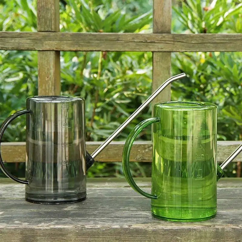 

Watering Can Stainless Steel Long Mouth Garden Transparent Planting Sprinkler Pot Flowers Plant Gardening Water Tools