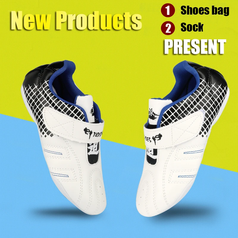 

Professional Taekwondo shoes for kids Adult WTF PU leather Breathable kung fu karate martial arts training shoes equipment 28-45