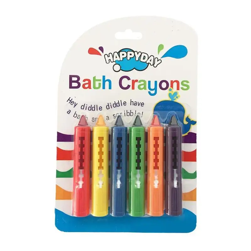 6pcs/set Bathroom Crayons Washed Color Easy To Erase Painting Supplies Graffiti For Kids Creative Pe R0J5 | Канцтовары для офиса и
