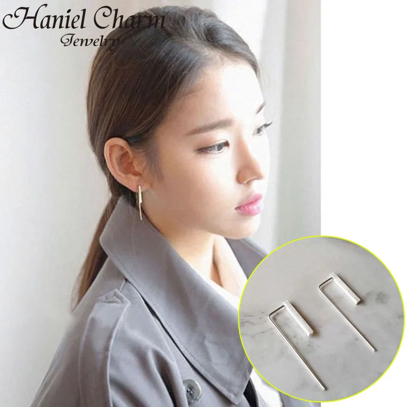 

2021 hot sale 925 Sterling Silver Prevent Allergy Stud Earrings Trendy Simple Geometric Jewelry for Women Valentine's Day Gifts