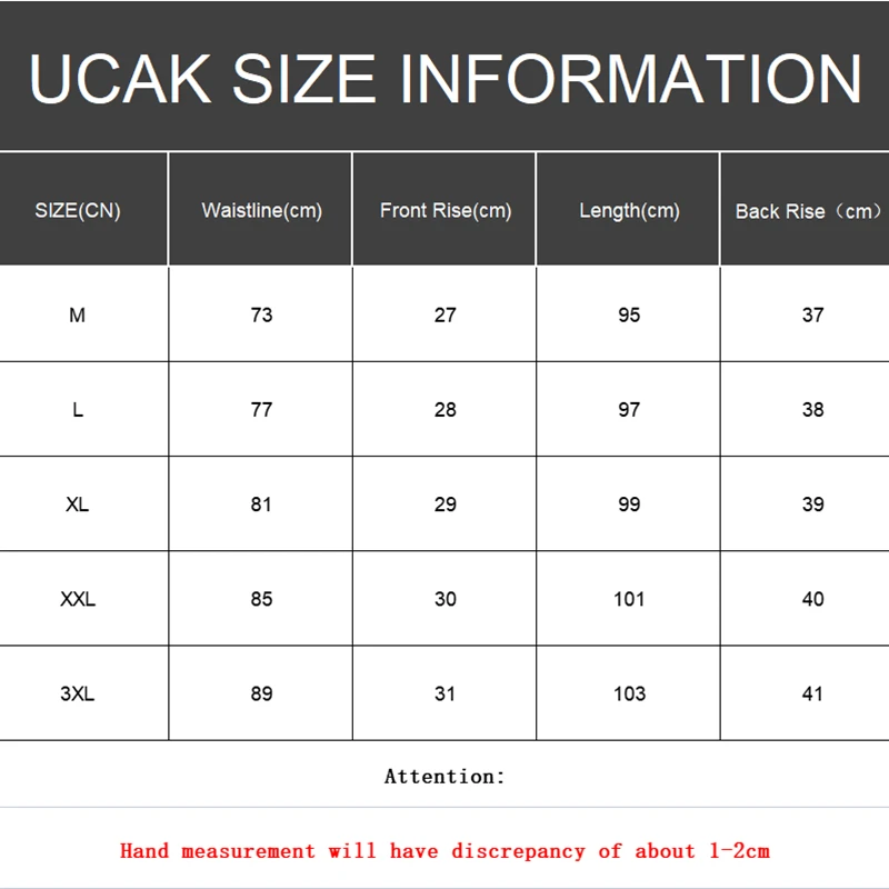 

UCAK Brand Streetwear Solid Color Casual Pants Spring Summer Fashion Mens Straight Pant Men Line Soft Trousers Plus Size U2079