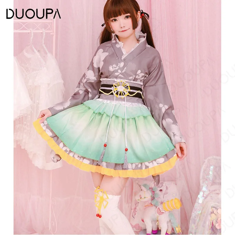 Японское аниме LoveLive! Юката кимоно Пробуждение косплей костюм все персонажи Nozomi