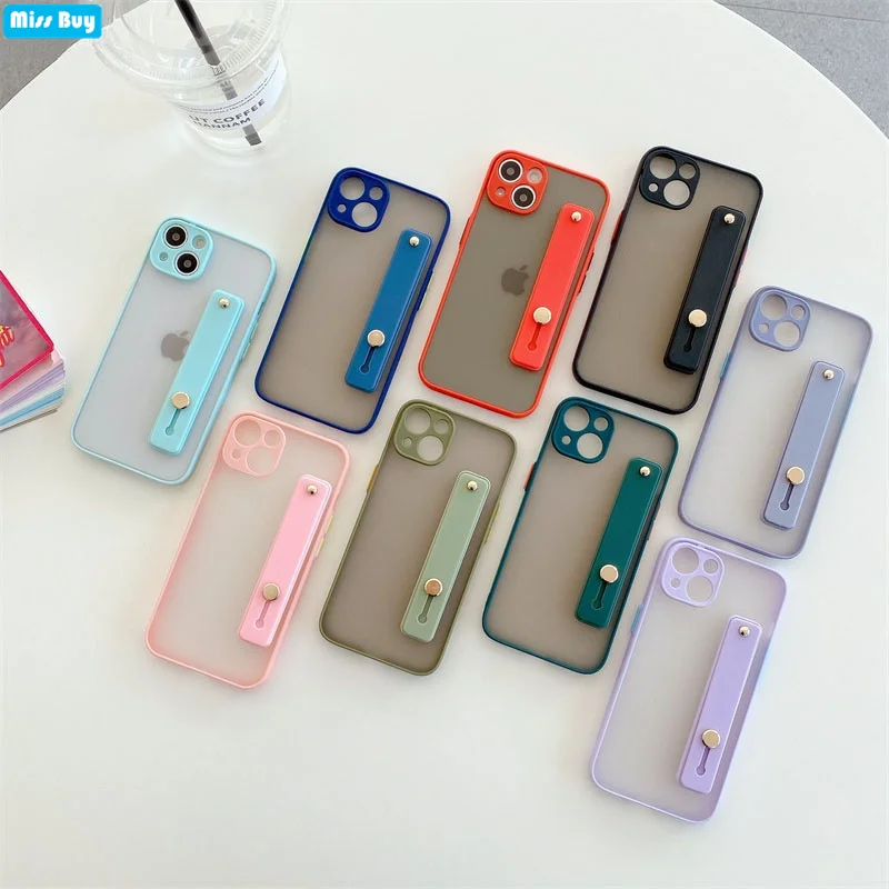 

Silicone Shockproof Matte Phone Case For OPPO F11 A53 A55 A72 A73 5G A94 A54 A83 A74 A95 F17 A15 Reno 4SE With Wrist Strap Cover