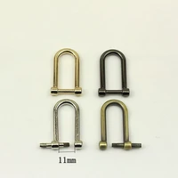 5pcs 11mm tall detachable screw buckles d ring welded dee rings diy leather webbing strap bags gold metal hardware accessories