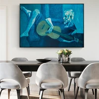 the old guitarist oil paintings print on canvas world famous artwork reproductions home wall art pictures cuadros